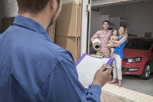 Materials being separated for recycling in an East London removal process