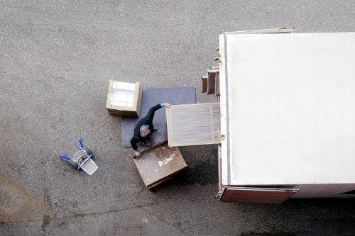 Business relocation items being moved during a same day service in Bow