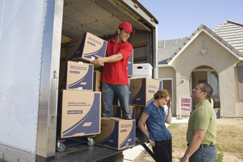 Movers planning access and parking for a Bow property relocation