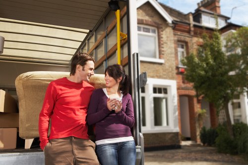 A professional removals team loading items for a Bow relocation