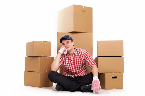 Transport van used for house removals and relocation